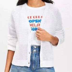 LOFT V-Neck Stitchy Cardigan, Size XS, NWOT